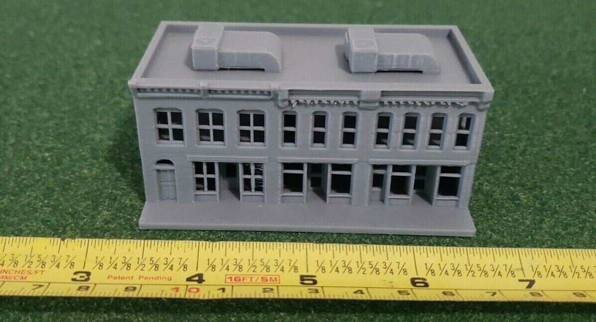 N Scale Town Buildings: 3-piece City Storefront Pack (1/160) - Etsy