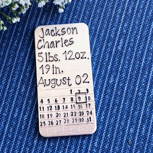 Mini Calendar Keychain or Magnet, Birthdays, Anniversaries, Graduation