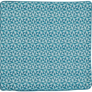 Blue printed cushion cover, cushion cover 40x40 cm