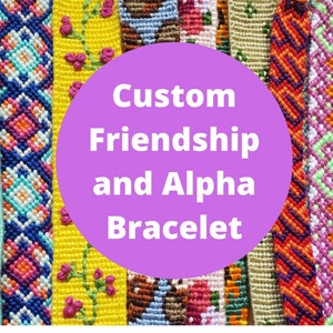 Pulsera de la Amistad Alfa Personalizada, Crea tu propia pulsera