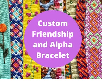 Pulsera de Amistad Alpha personalizada, Crea tu propia pulsera