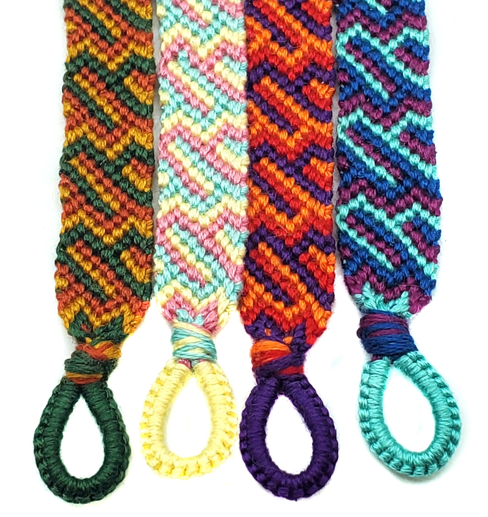 Friendship bracelets. Hippie braided wristband, wrist bracelet with pa By  WinWin_artlab