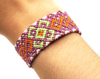 Pulsera de la amistad hecha a mano, de cuerda tejida, ajustable, estilo boho.