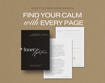 Printable PDF | Anxiety & Stress Relief Journal with Guided Journal Prompts
