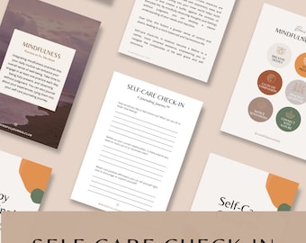 Self-Care Journaling eBook: Mindfulness Prompts (Instant Download)