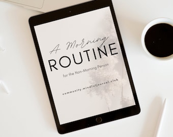Morning Routine Journal: Daily Gratitude, Self-Care (Digital Download)