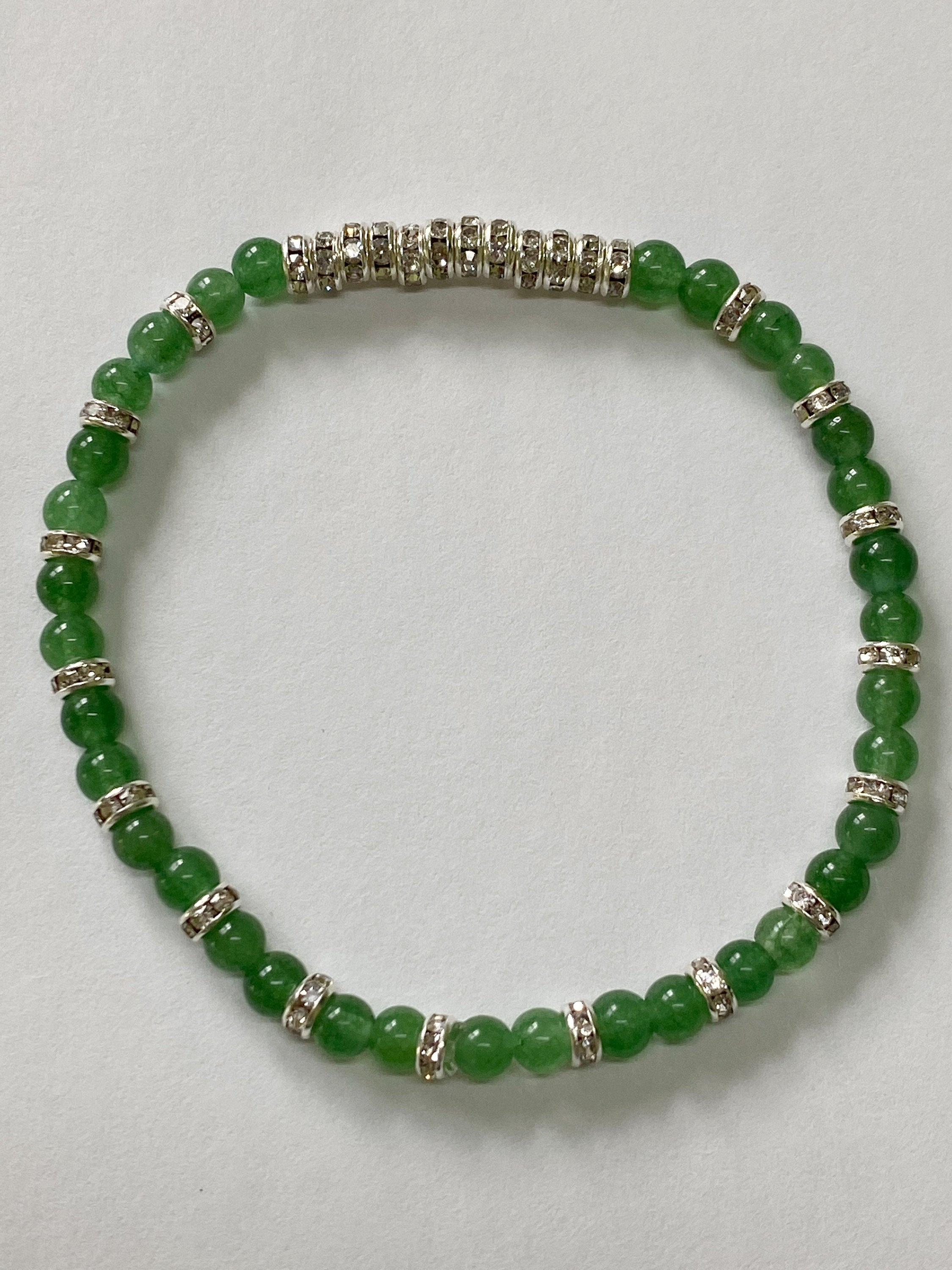 Jade Healing Crystal Bracelet Chakra Bracelet Healing Beaded Etsy