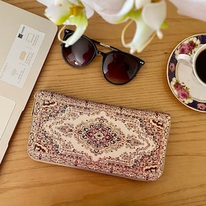 Cartera Boho para Mujer, Monedero para Mujer, Cartera Hecha a Mano, Cartera Vegana, Regalos Boho para Mujer, Cartera con Cremallera, Cartera para Mujer, Cartera para Mujer