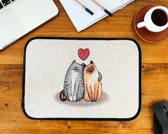 Cute Mousepad, Woven Fabric Mousepad, Cute Mouse Pad, Gift for Coworker, Gift for Teacher, Home Office Desk Accessories, Gift for Colleague