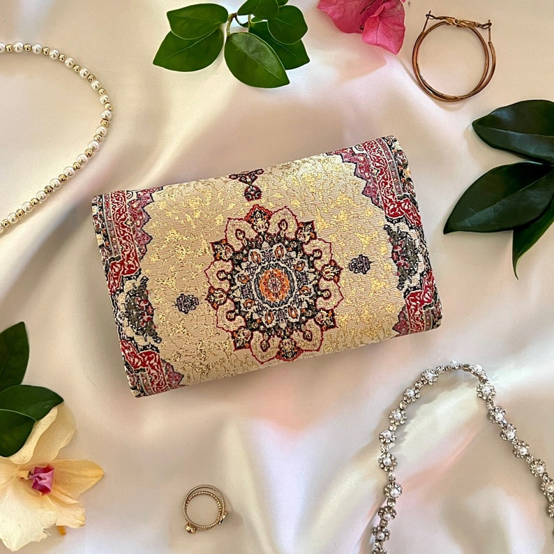 Small Wallet for Women Boho Wallet Made With Carpet Patterns Etsy