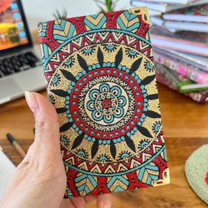 Handmade Pocket Journal: Boho Notebook, Small Notebook, Handmade Notebook, Small Notebook, Travel Size Notebook, Rug Design Notebook image 15