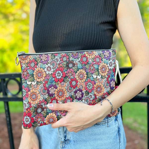 Floral Clutch Purse Etsy