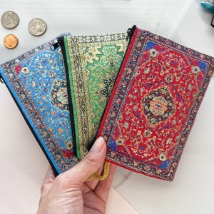 Handmade Fabric Coin Purse: Boho Zipper Pouch, Earbud Case