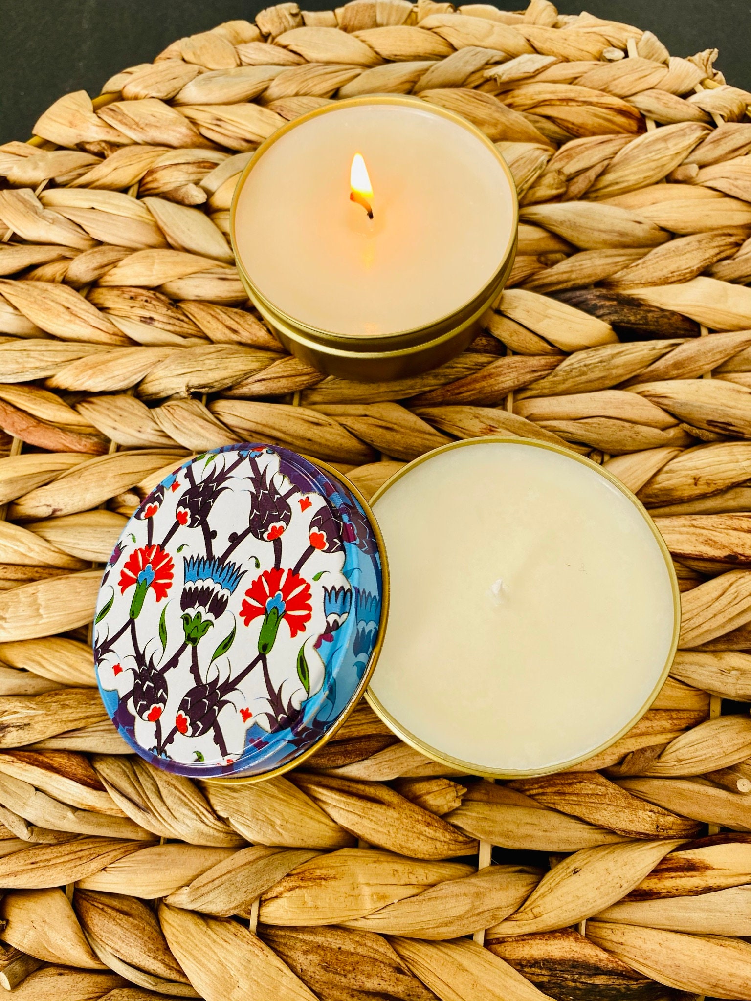 5oz Kerze in einer Dose Reise Zinn Sojabohnenölkerze Zitrone | Etsy