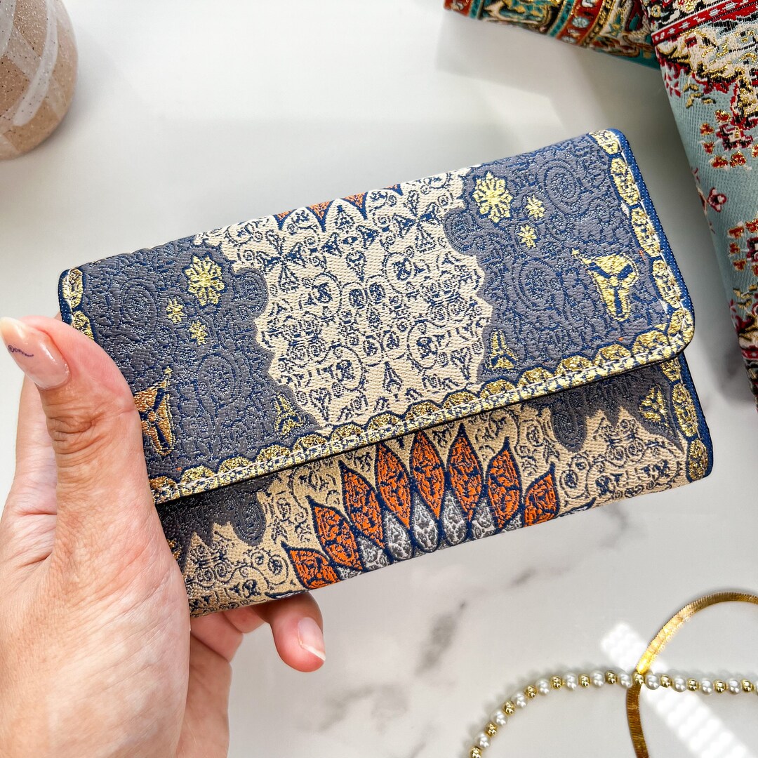 Unique Designer Wallets Small Wallet for Women, Handmade Trifold for Women, Bohemian Wallet ...