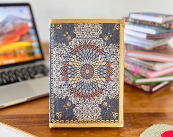 Diario de tela hecho a mano, Cuaderno Boho, Cuaderno grande, Cuaderno de alfombra, Cuaderno rayado, Cuaderno de regalo, Cuaderno y diario, Diario de tela