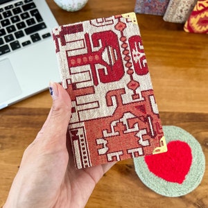 Handmade Rug Design Notebook, Travel Journal, Cute Notebook, Pocket Journal, Small Notebook, Travel Accessories