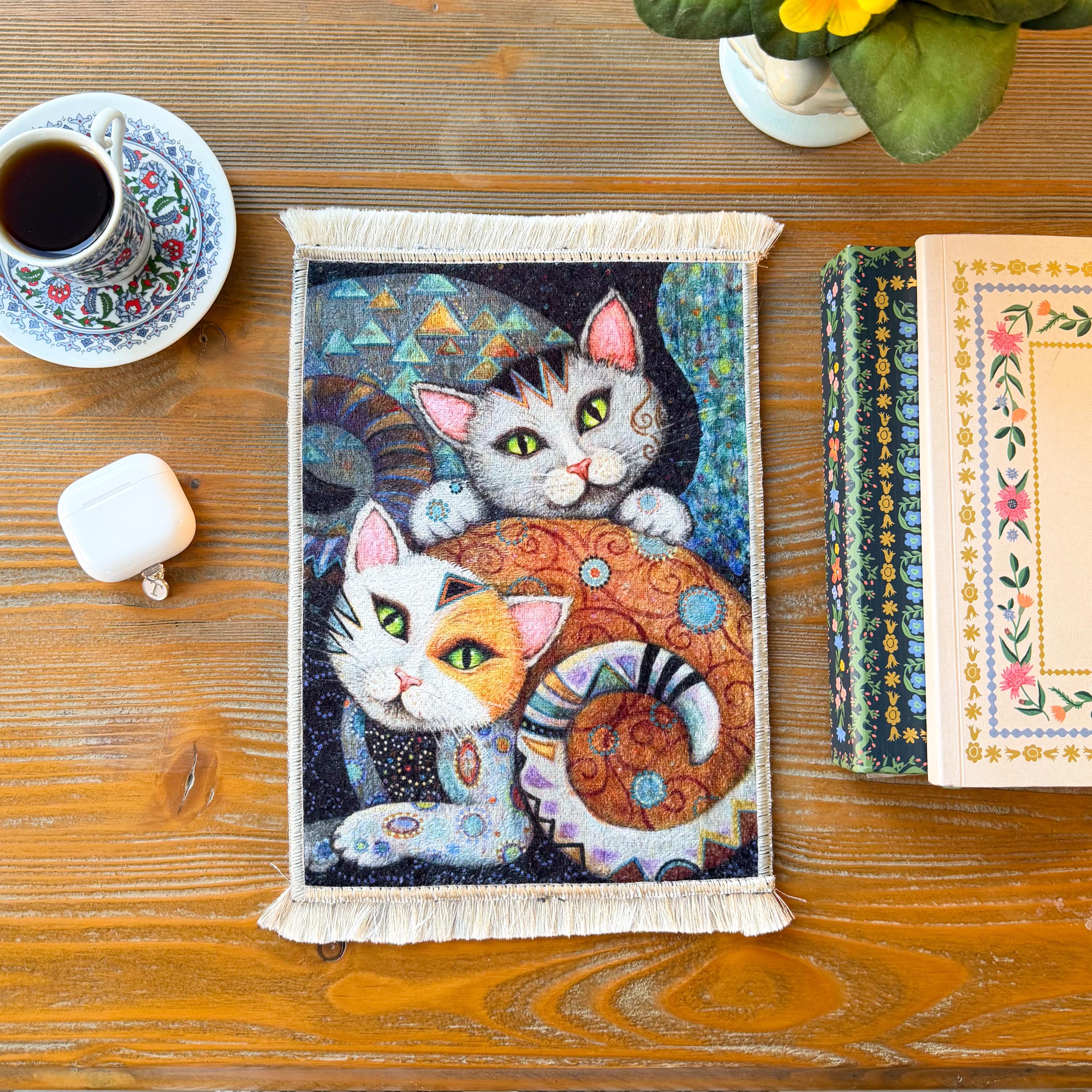 Miniature Rug, Cat Design Decorative Rugs, Cute Mousepads From Rugs ...