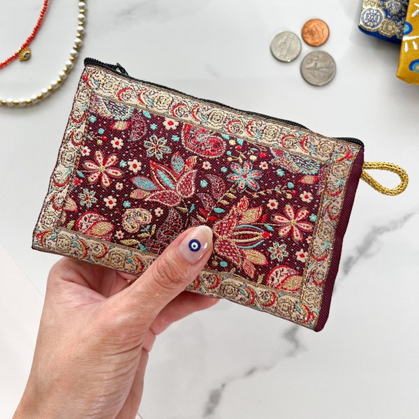 Floral Coin And Phone Purse Bag in Yellow