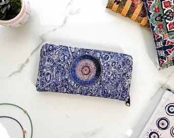 Boho Wallet for Women, Handmade Wallet for Women, Wallet Women, Fabric Wallet for Women, Floral Wallet, Evil Eye Wallet, Handmade Gifts
