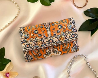 Small Wallet For Women, Boho Wallet Made With Carpet Patterns, Womens Wallet, Bohemian Wallet, Wallet Women, Women&#39;s Handmade Wallet