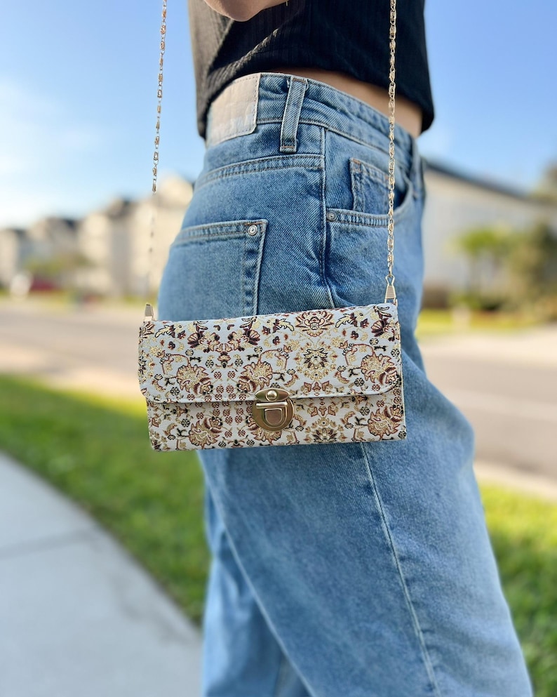 Kleine crossbodytas voor vrouwen, crossbody-portemonnees, handgemaakte tas voor vrouwen, boho-schoudertas, boho-tas voor vrouwen afbeelding 11