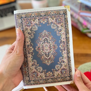 Cuaderno hecho a mano, cuaderno grande, diario bohemio para mujer, diario con diseño de alfombra, cuaderno bonito, regalo para mujer, regalos para el Día de la Madre