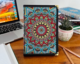 Handmade Fabric Journal, Boho Notebook, Large Notebook, Teacher Gift, Birthday Gift Women, Cute Notebook, Office Gift, Gift For Colleague