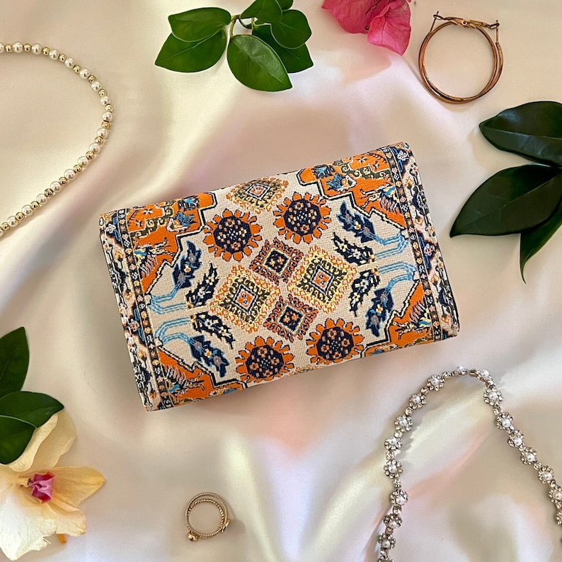 Small Wallet for Women Boho Wallet Made With Carpet Patterns Etsy