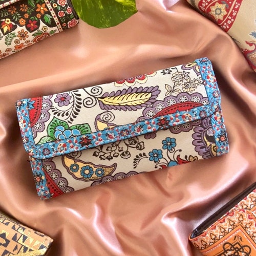 Small Wallet for Women Boho Wallet Made With Carpet Patterns Etsy