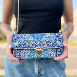 Umhängetasche, kleine Geldbörse für Frauen, Teppich-Design Tasche für Frauen, Boho-Stil Taschen für Frauen, handgefertigte Geldbörse im türkischen Teppich-Design