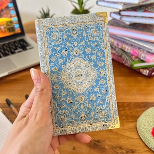 Handmade Pocket Journal: Boho Notebook, Small Notebook, Handmade Notebook, Small Notebook, Travel Size Notebook, Rug Design Notebook image 13