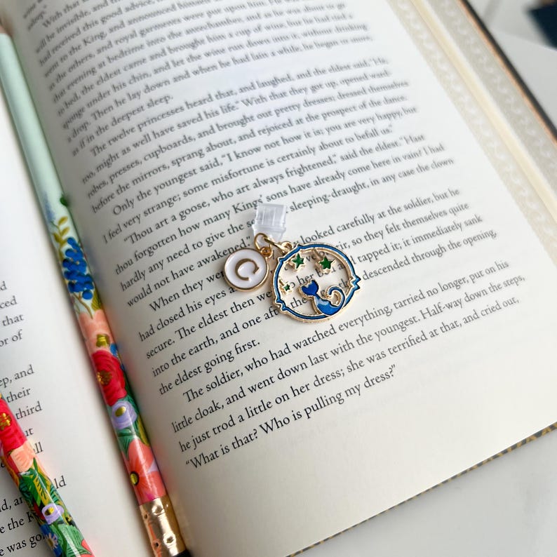 Kindle Charm, Dust Plug Charm, Kindle Plug Charm, Kindle Charm Plug, Booklover Gifts, Bookish Merch, Kindle Dust Plug, Kindle Initial Charm image 2