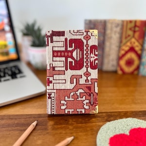 Handmade Pocket Journal: Boho Notebook, Small Notebook, Handmade Notebook, Small Notebook, Travel Size Notebook, Rug Design Notebook