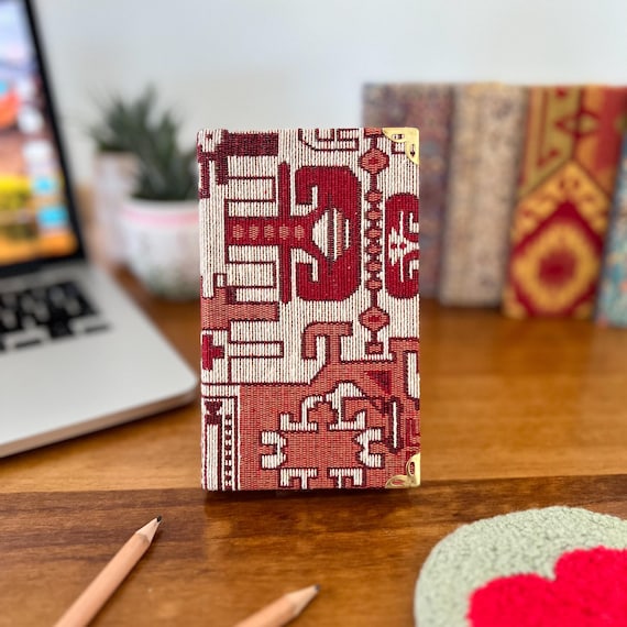 Handmade Pocket Journal: Boho Notebook, Small Notebook, Handmade Notebook, Small Notebook, Travel Size Notebook, Rug Design Notebook