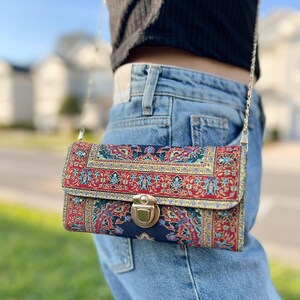 Kleine crossbodytas voor vrouwen, crossbody-portemonnees, handgemaakte tas voor vrouwen, boho-schoudertas, boho-tas voor vrouwen afbeelding 17