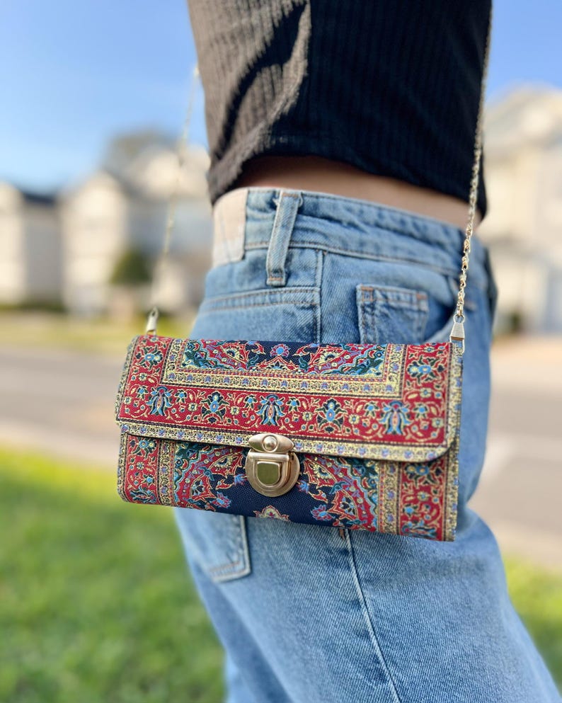 Kleine crossbodytas voor vrouwen, crossbody-portemonnees, handgemaakte tas voor vrouwen, boho-schoudertas, boho-tas voor vrouwen afbeelding 17