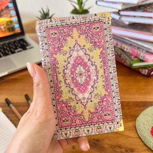 Handmade Small Journal, Boho Journal, Pocket Notebook, Lined Notebook, Fabric Journal, Tiny Notebook, Cute Notebook, Notebooks & Journals