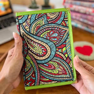 Handmade Fabric Journal: Turkish Carpet Pattern Boho Notebook image 9