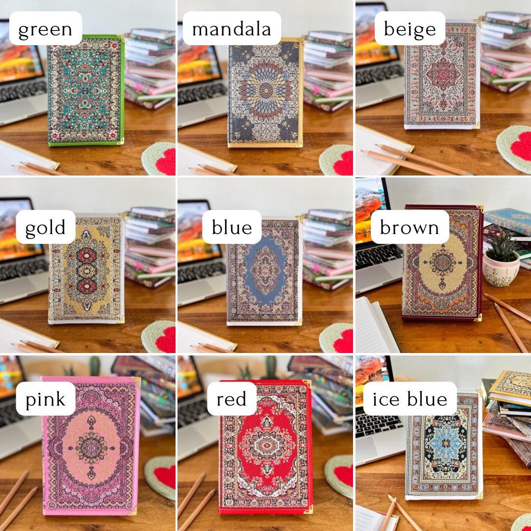 Handmade Boho Journal: Turkish Carpet Fabric, Lined Notebook - Etsy
