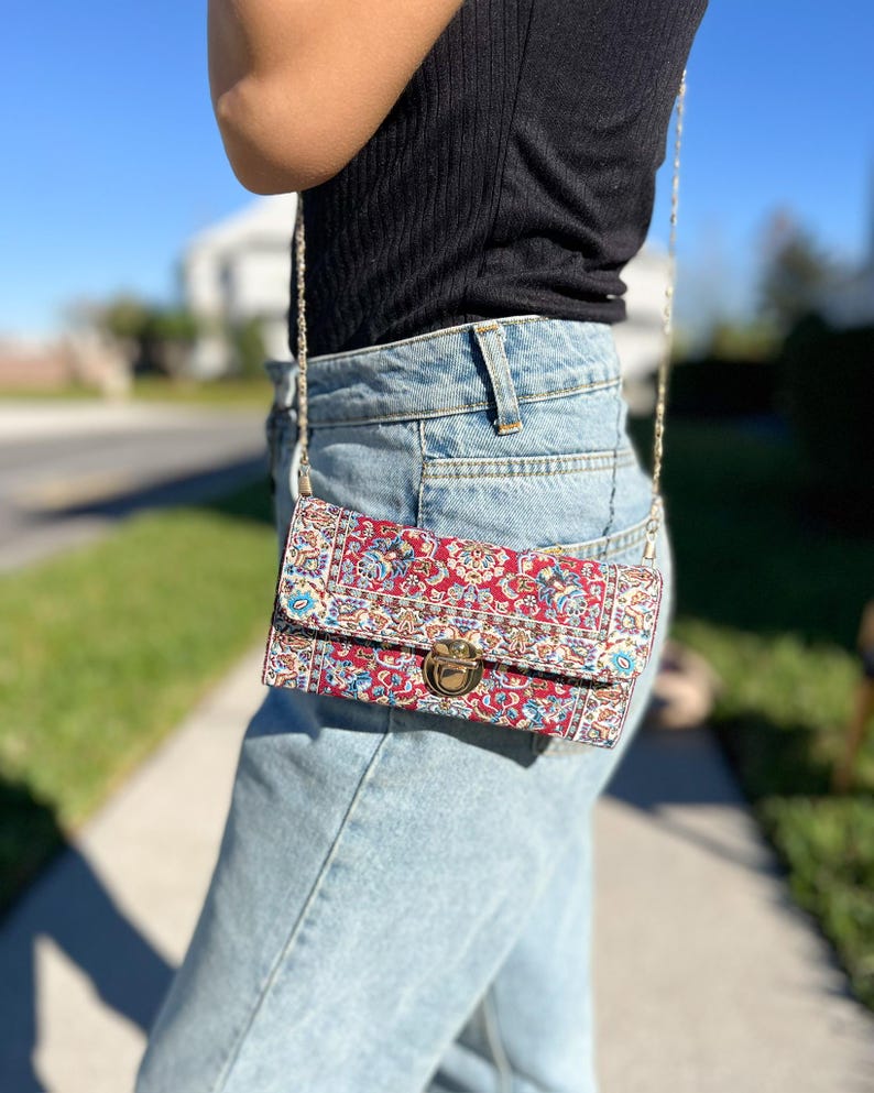 Kleine crossbodytas voor vrouwen, crossbody-portemonnees, handgemaakte tas voor vrouwen, boho-schoudertas, boho-tas voor vrouwen afbeelding 19