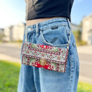 Kleine crossbodytas voor vrouwen, crossbody-portemonnees, handgemaakte tas voor vrouwen, boho-schoudertas, boho-tas voor vrouwen afbeelding 14