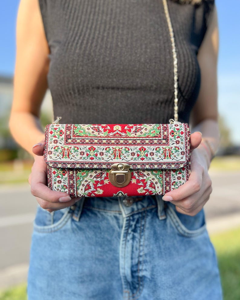 Kleine crossbodytas voor vrouwen, crossbody-portemonnees, handgemaakte tas voor vrouwen, boho-schoudertas, boho-tas voor vrouwen 4. Design