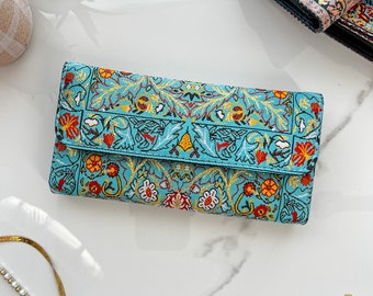 Vegan Wallet For Women, Boho Wallet Made With Carpet Patterns, Hippie Wallet, Bohemian Wallet, Wallet Women, Women's Handmade Wallet