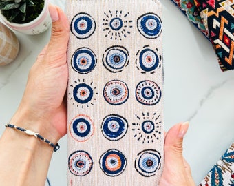 Evil Eye Wallet for Women, Boho Wallet Women, Handmade Wallet, Evil Eye Gifts, Wallet Women, Spiritual Gifts for Her, Good Luck Gifts