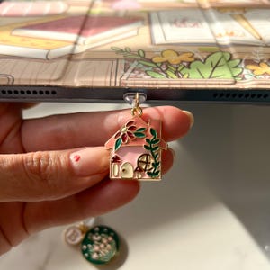 Kindle Charm, Dust Plug Charm, Kindle Plug Charm, Kindle Charm Plug, Booklover Gifts, Bookish Merch, Kindle Dust Plug, Kindle Initial Charm image 6
