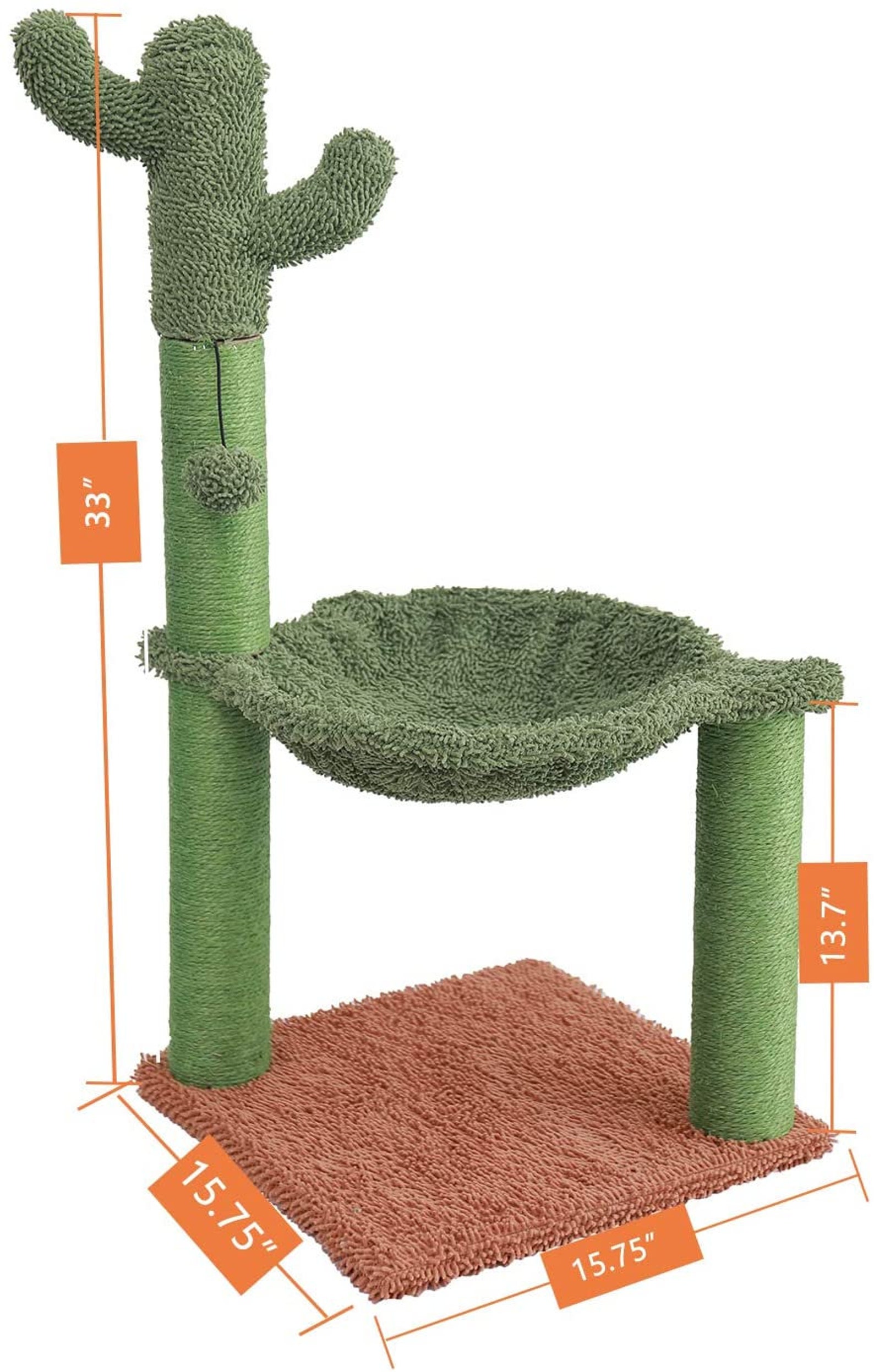 Cactus Cat Tree Tower with Hammock Cat Scratcher Cat Condo Etsy