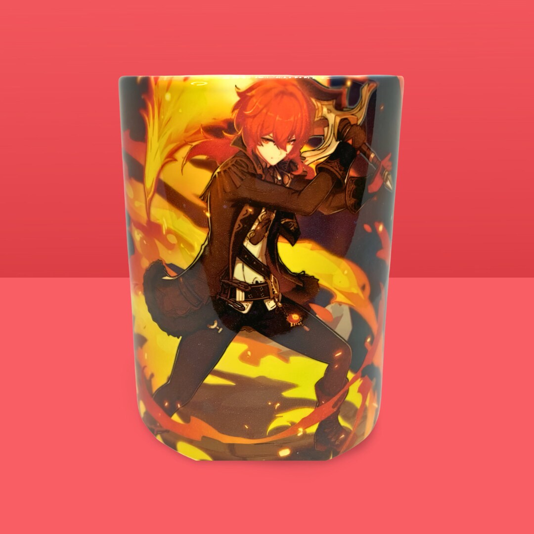 Genshin Impact Diluc Splash Art 15 Oz Mug Etsy