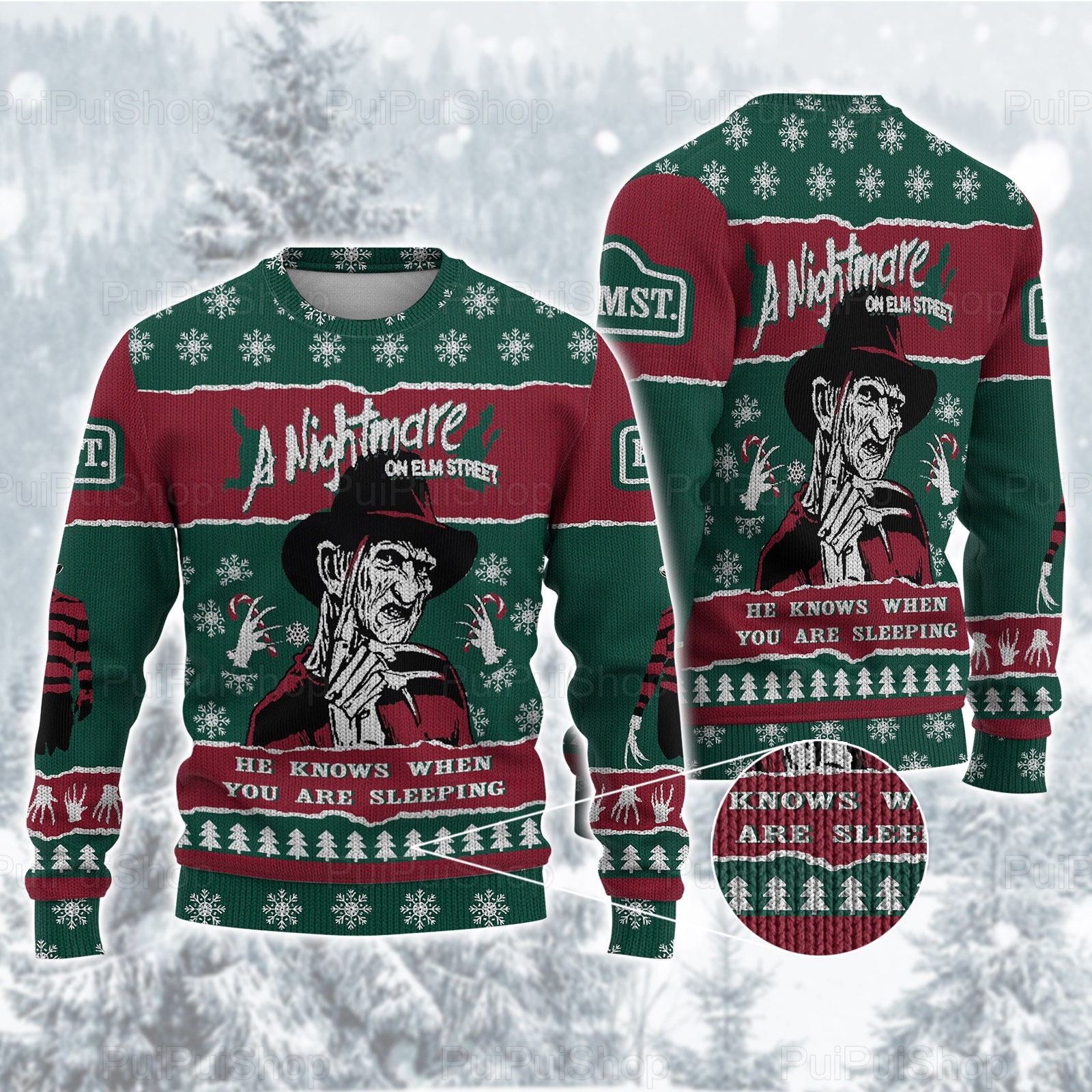 Freddy Krueger Christmas Sweater, Freddy Ugly Sweaters