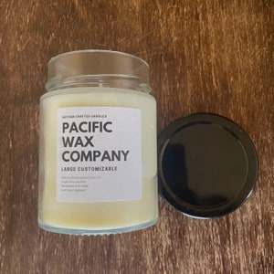 Large 12oz Customizable hand crafted candle